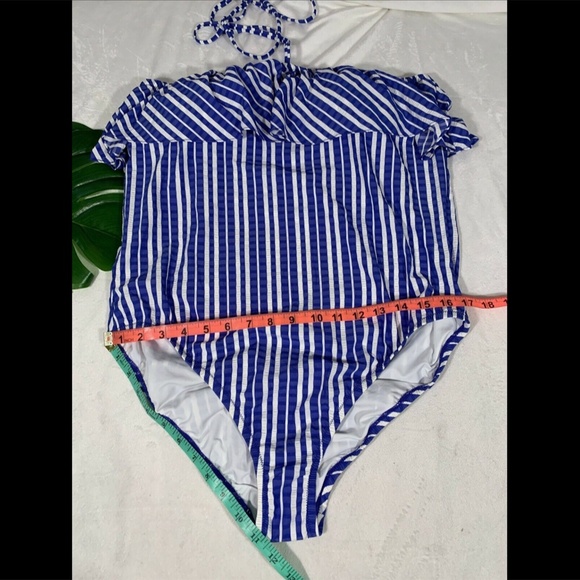 NEW J.CREW Puckered Stripe‎ One Piece Swimsuit 16 - Picture 3 of 12